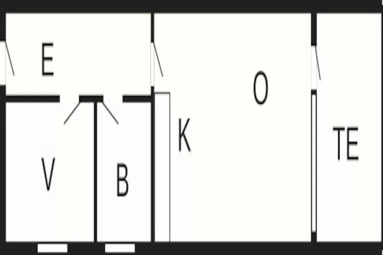 2 room south facing-Floor plan
