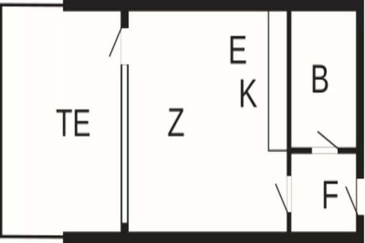 1 room,incl.electricity,Premium-Floor plan