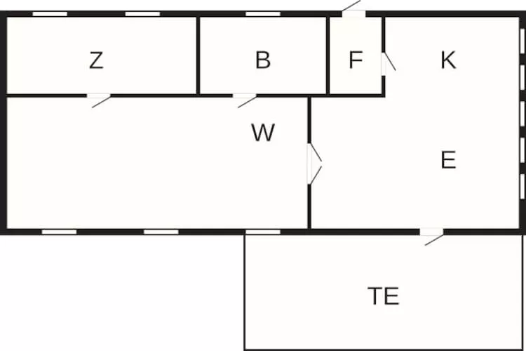 Maison de vacances pour 4 a Østermarie-By Traum-Plan