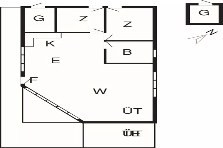 6 person holiday home in Idestrup-By Traum-Floor plan