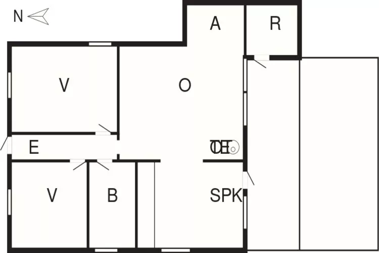 6 person holiday home in Oksbøl-By Traum-Floor plan
