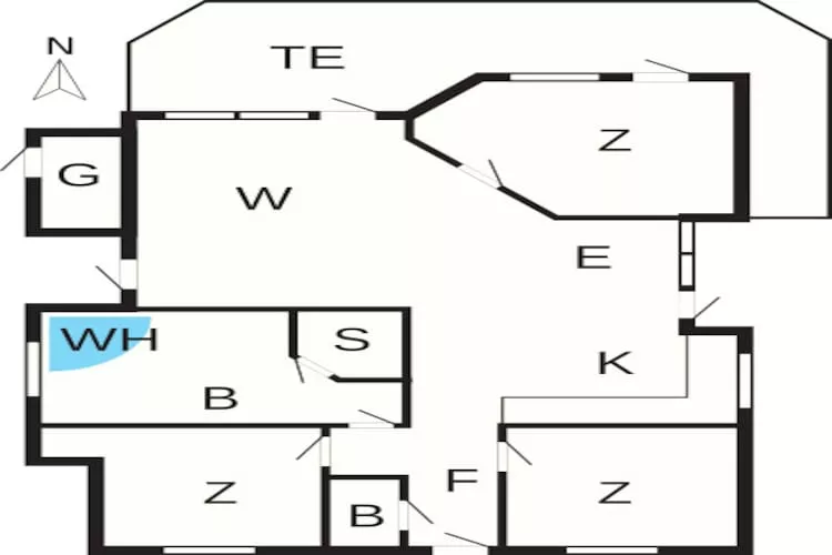 7 person holiday home in Ulfborg-By Traum-Floor plan