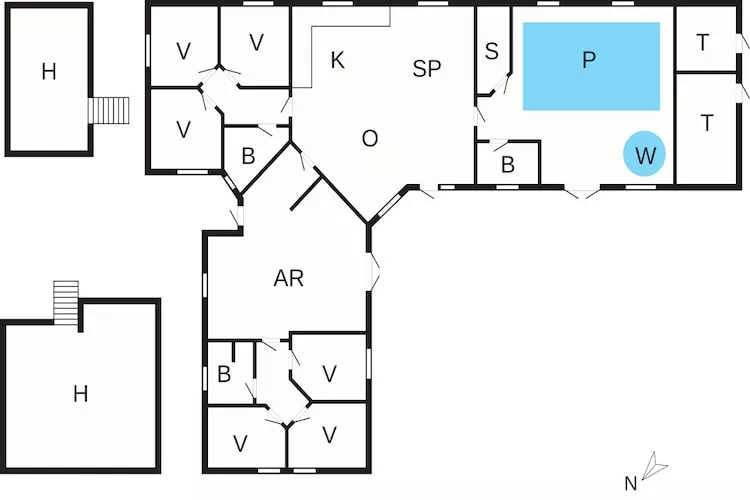 Luxury Pool Villa Marielyst - By Traum Ferienwohnungen-Floor plan