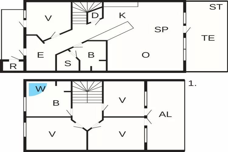 5 room,Strandhouse-Floor plan