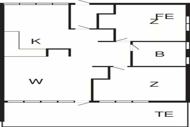 3 room, close to the sea/dike-Floor plan