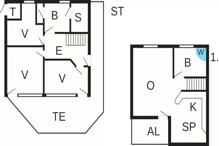 MERKUR 62+58 SW 1.RH.-Floor plan
