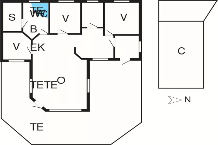8 person holiday home in Sjølund-By Traum-Floor plan