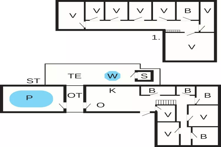 25 person holiday home in Rømø-By Traum-Floor plan