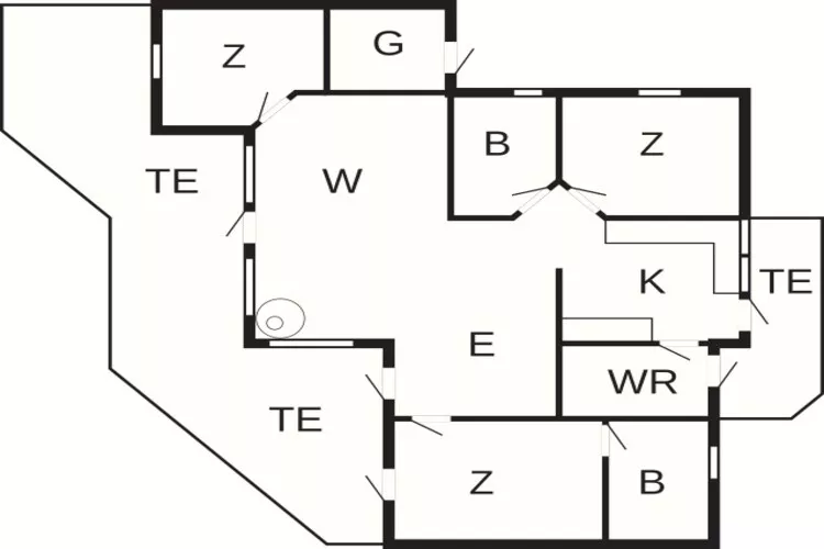 Maison de vacances pour 6 a Vejby-By Traum-Plan