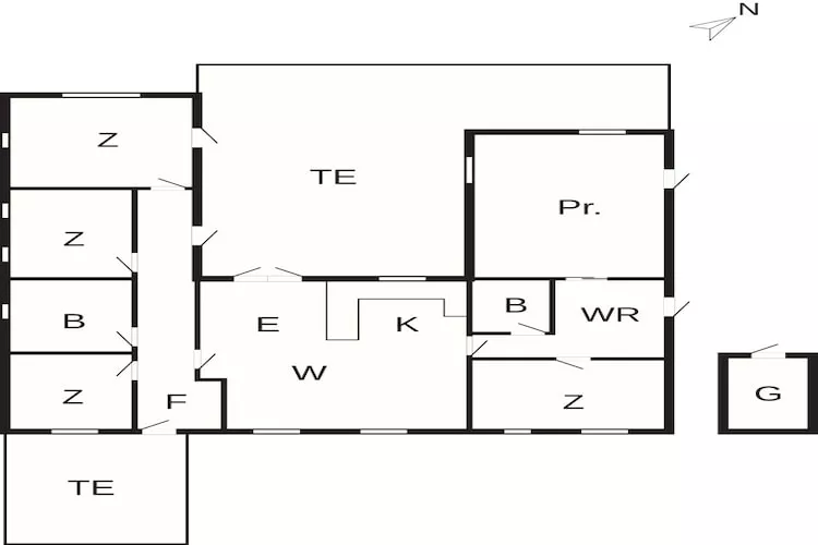 8 person holiday home in Pandrup-By Traum-Floor plan