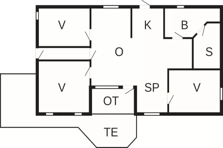 6 person holiday home in Aakirkeby-By Traum-Floor plan