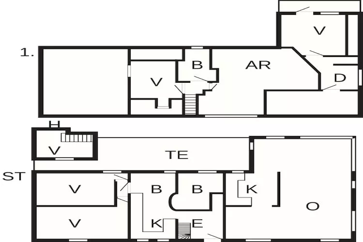 12 person holiday home in Idestrup-Floor plan