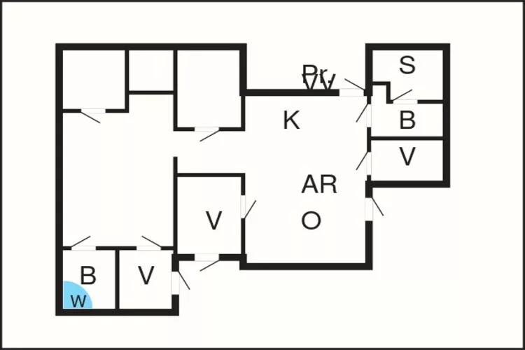 12 person holiday home in Fanø-By Traum-Floor plan