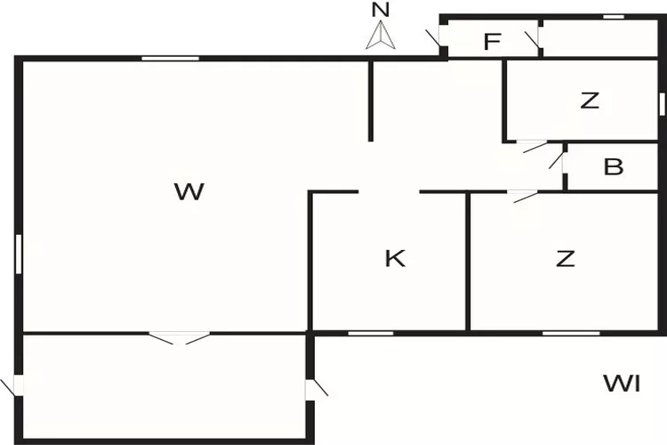 6 person holiday home in MUNKEDAL-Floor plan