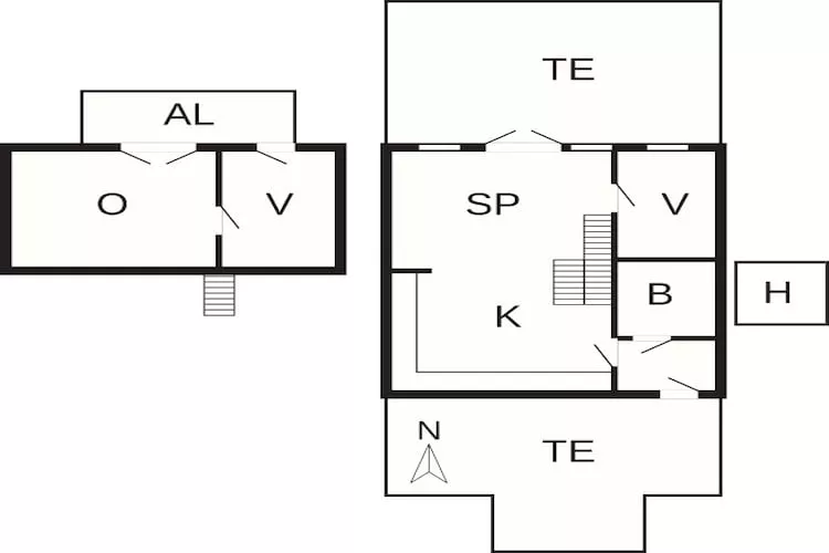 3½ room,2 levels-Plan