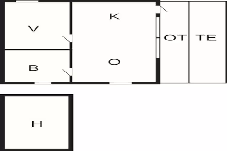 4 person holiday home in Folkestad-Floor plan
