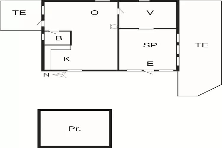 2 person holiday home in Hemmet-By Traum-Floor plan