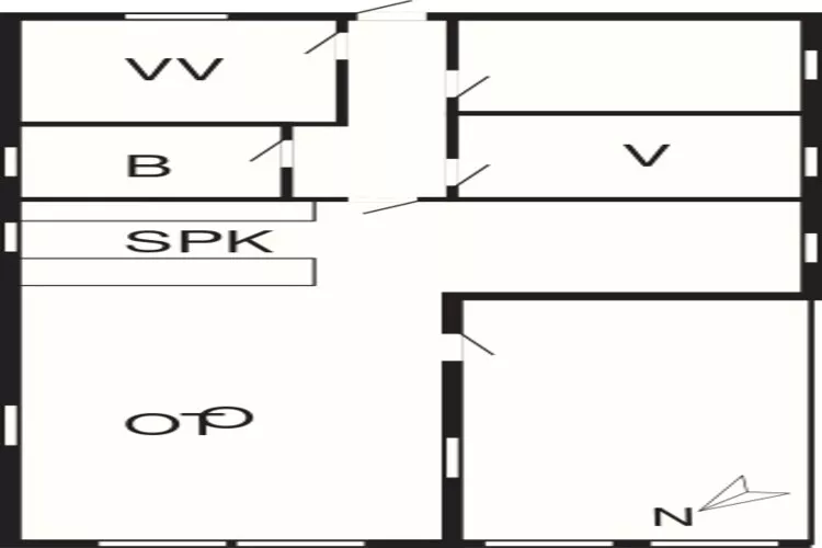 4 person holiday home in Bogø By-By Traum-Floor plan