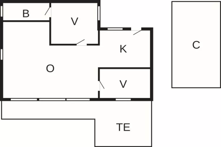 4 person holiday home in Rønde-By Traum-Floor plan