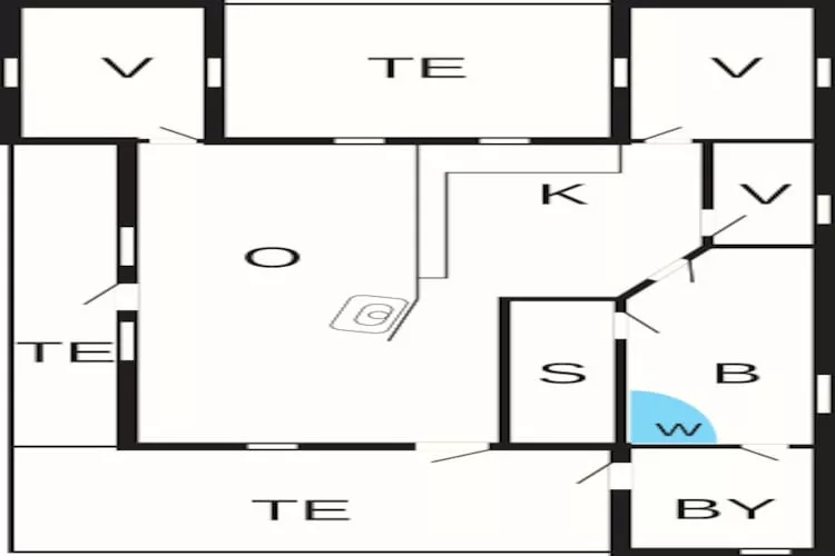 6 Personen Ferienhaus in Knebel-By Traum-Grundriss