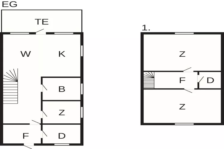 Maison de vacances pour 6 a Brekstad-By Traum-Plan d'étage