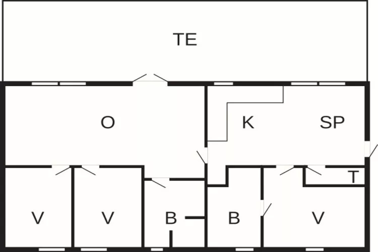 6 person holiday home in Stege-Floor plan