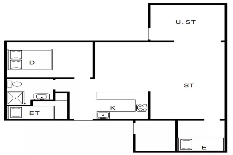 4 person holiday home in Fanø-Floor plan