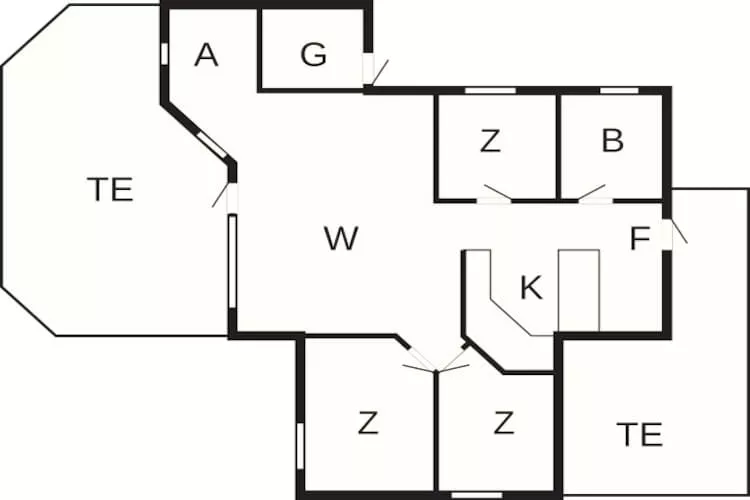 6 person holiday home in Rødby-Floor plan
