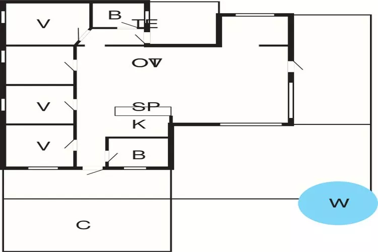 6 person holiday home in Ulfborg-Floor plan