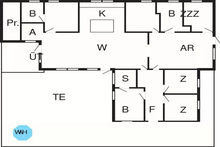 10 person holiday home in Blåvand-Floor plan