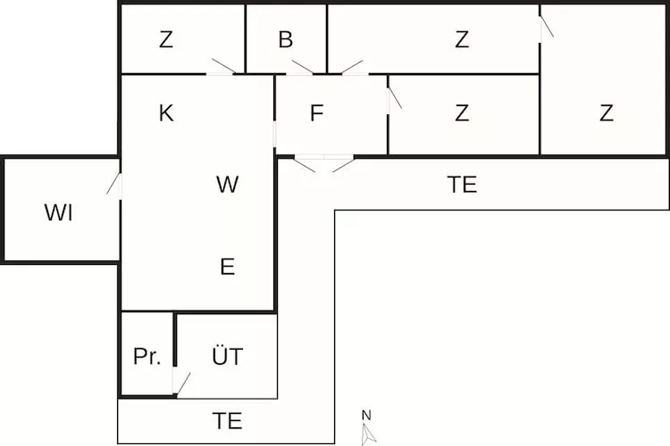 6 person holiday home in Thyholm-By Traum-Floor plan