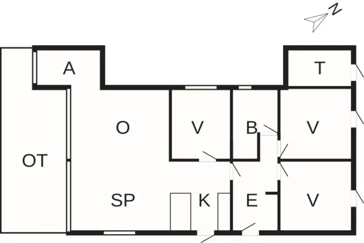 6 person holiday home in Rønde-By Traum-Floor plan