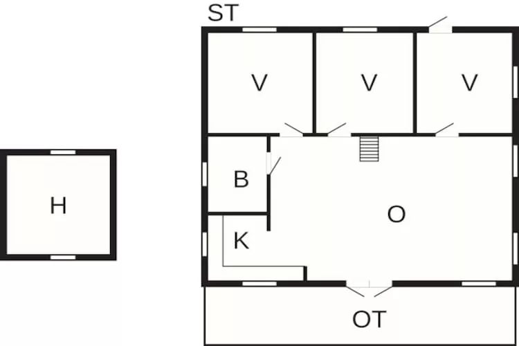 6 Personen Ferienhaus in Rønne-Grundriss