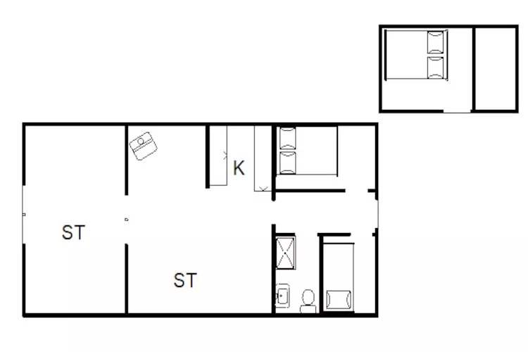 Maison de vacances pour 4 a Hemmet-By Traum-Plan