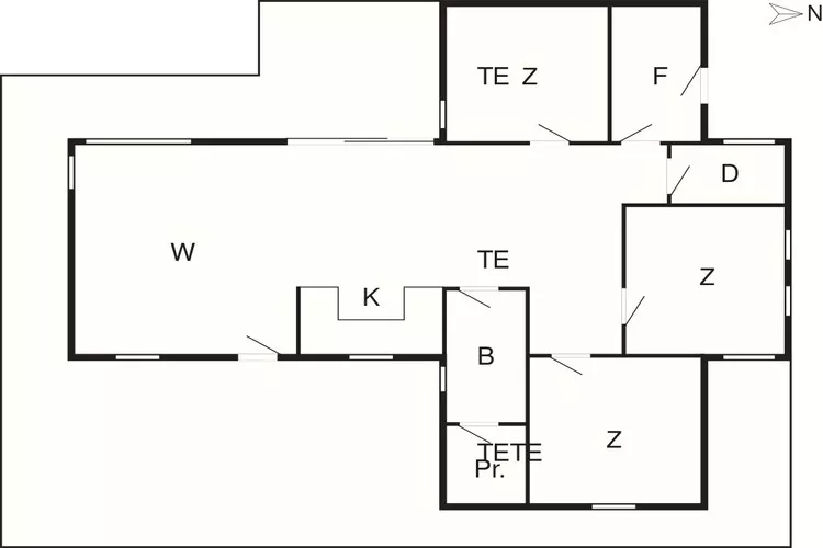 6 person holiday home in Løkken-By Traum-Floor plan
