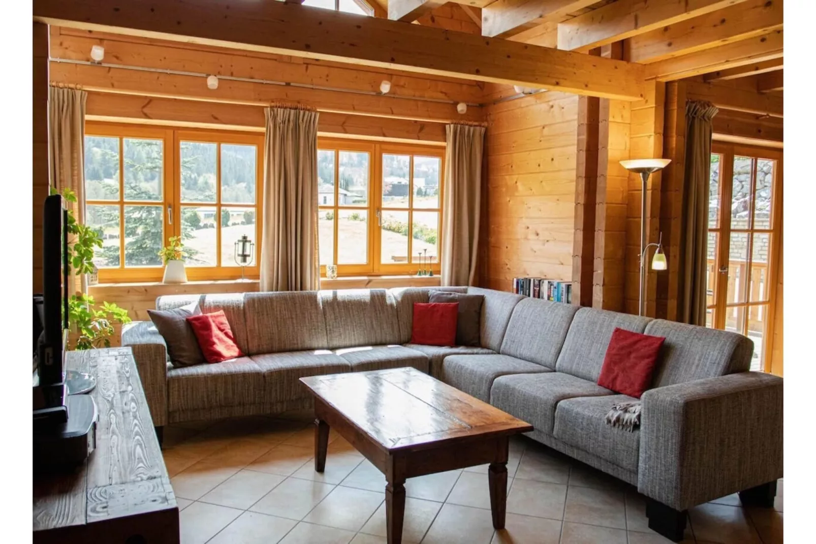 Luxus Blockhaus B-Wohnzimmer