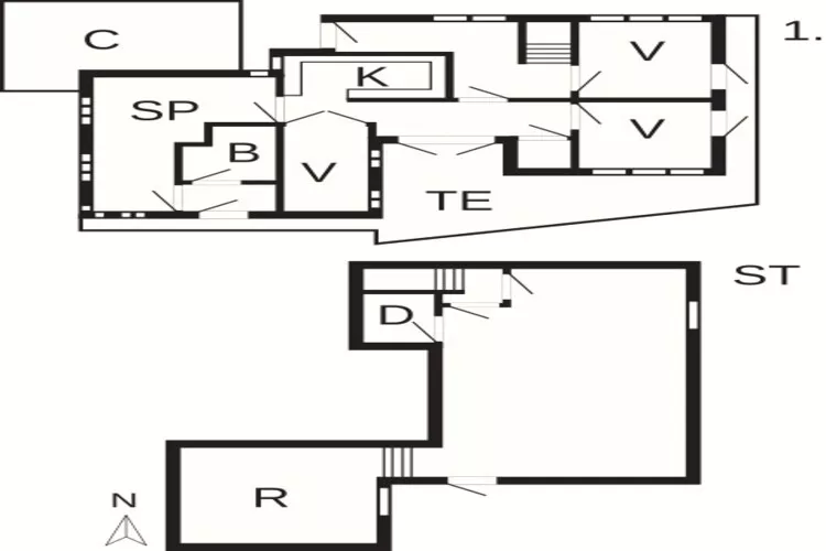 6 person holiday home in Ebeltoft - Floor plan