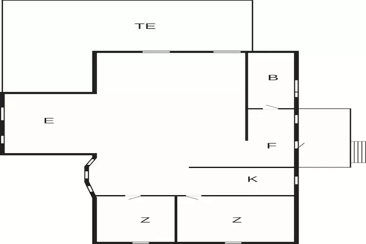 6 Personen Ferienhaus in SUNNE-By Traum-Grundriss