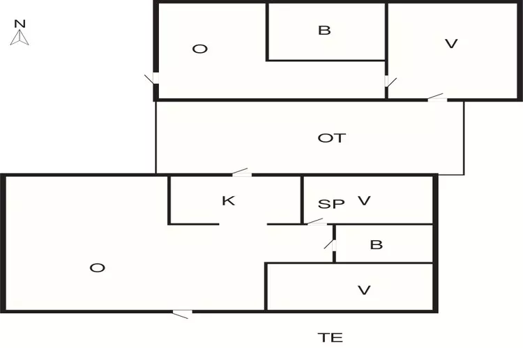 Maison de vacances pour 6 a Løkken-By Traum-Plan d'étage