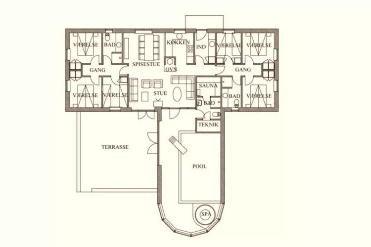 4 etoiles maison de vacances a Harboøre-Plan d'étage