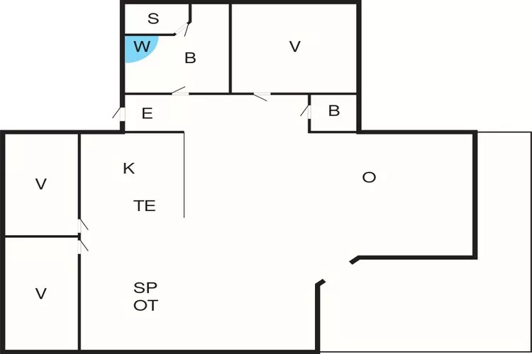 4 Sterne Ferienhaus in Vestervig-By Traum-Grundriss
