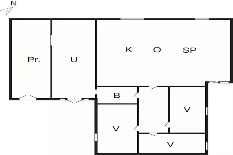 4 Sterne Ferienhaus in Hals-Grundriss