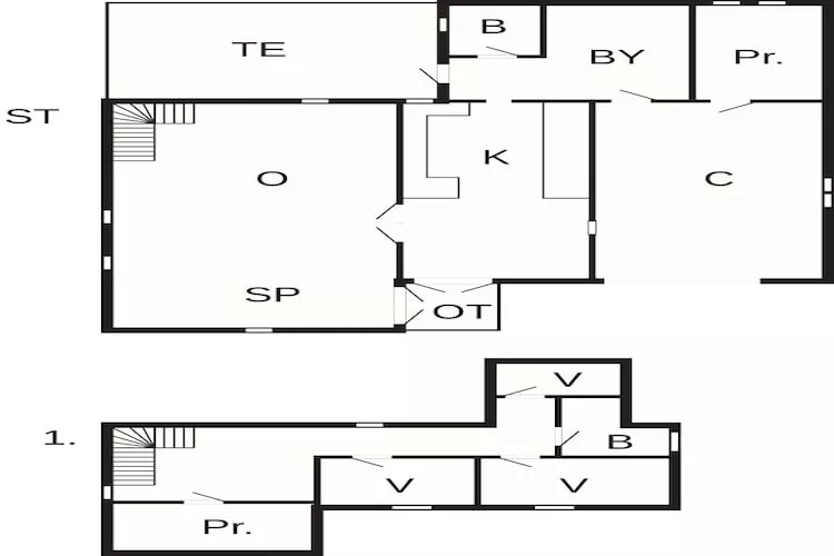 Maison de vacances pour 6 a Snedsted-Plan d'étage
