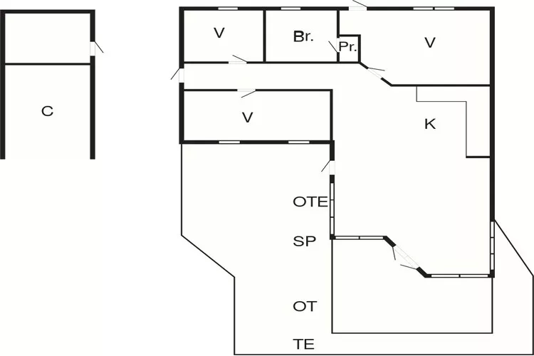 6 person holiday home in Spøttrup-Floor plan