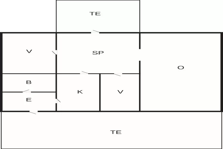 4 etoiles maison de vacances a Løkken-Plan d'étage