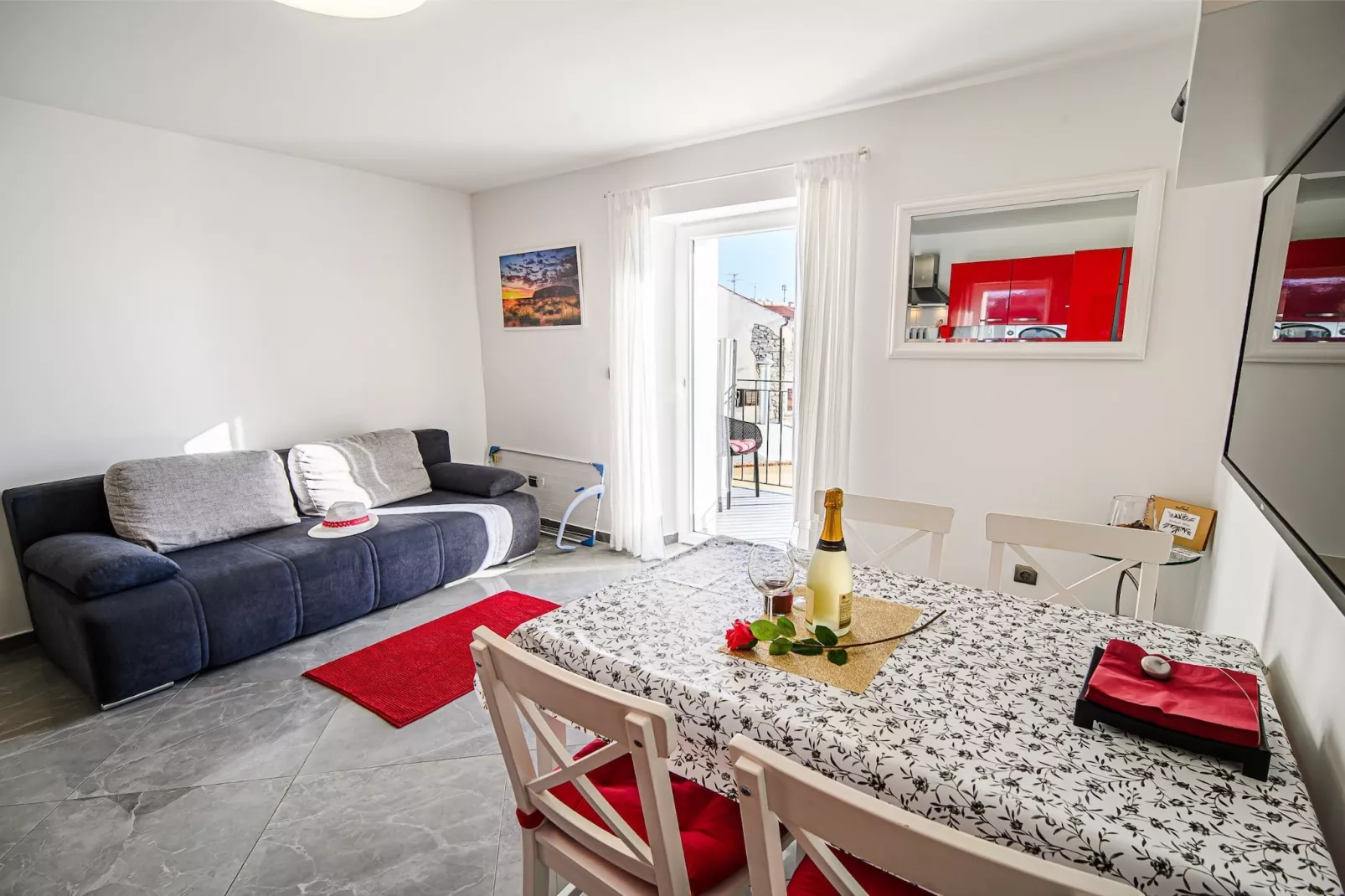 Sleek and Stylish Umag Apartments with Sea View - Two Bedroom Apartment with Balcony