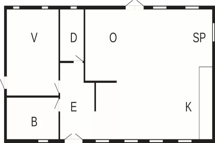 Maison de vacances pour 6 a Varde-Plan