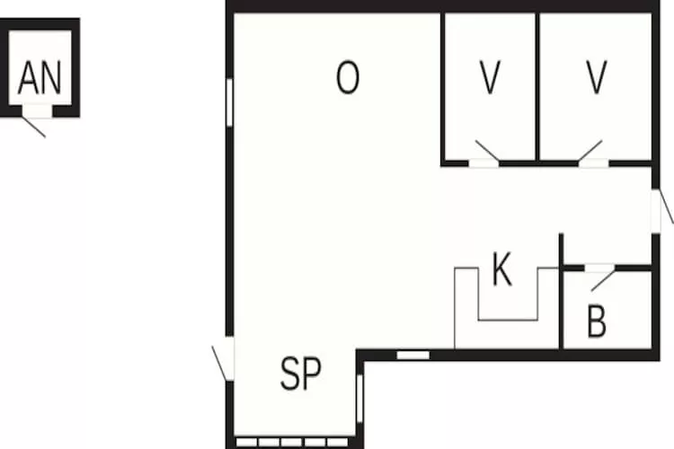 Maison de vacances pour 5 a Højslev-Plan