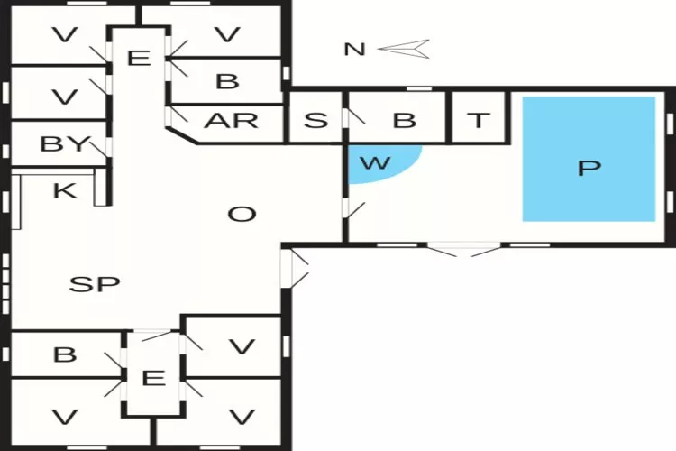 Maison de vacances pour 12 a Væggerløse-Plan