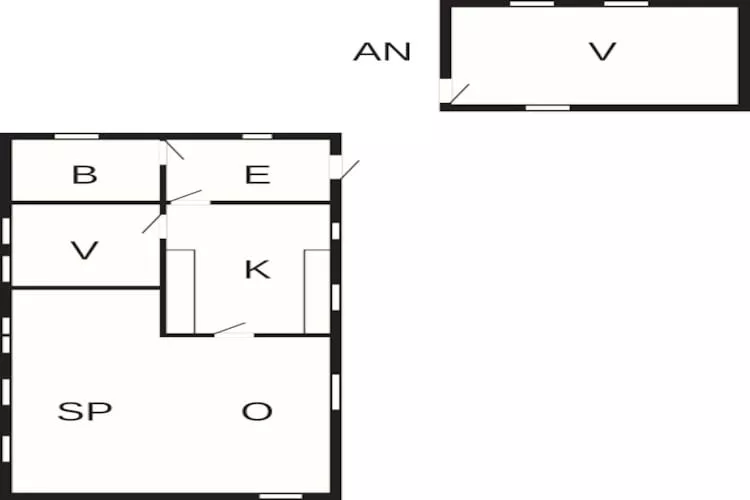 5 person holiday home in Bogø By-Floor plan